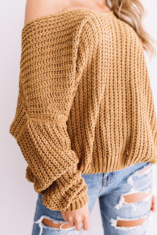 Eye Candy Tunic Sweater in Mustard