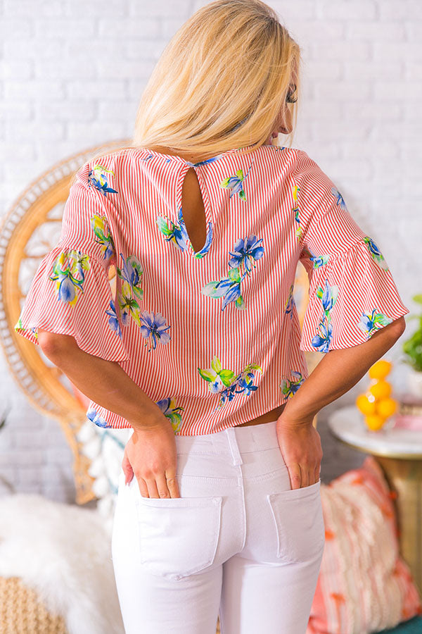 Garden Luxe Stripe Shift Top