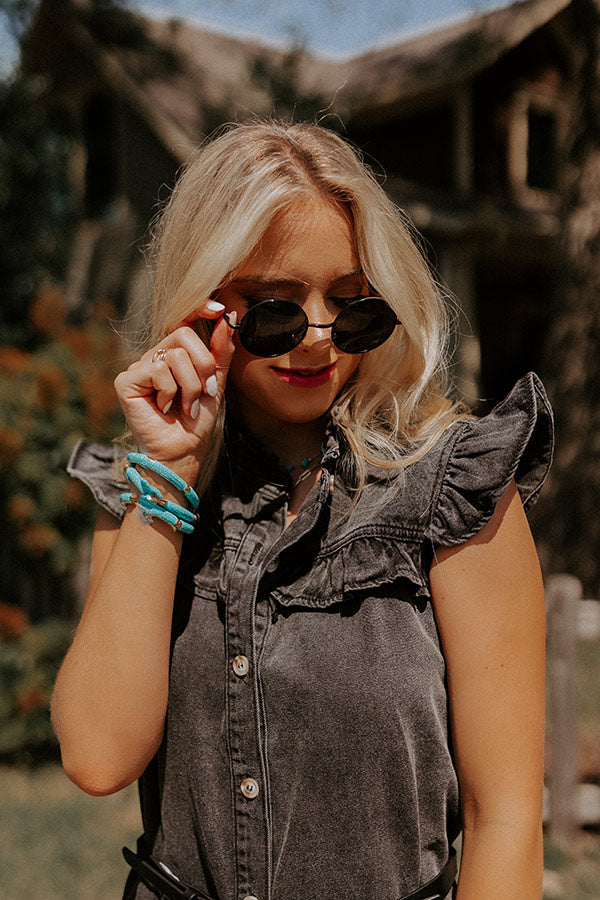 Around We Go Sunnies in Black