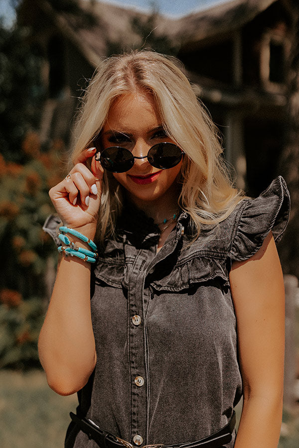 Around We Go Sunnies in Black