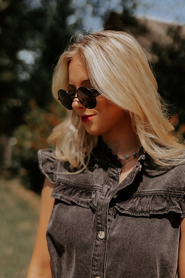 Around We Go Sunnies in Black