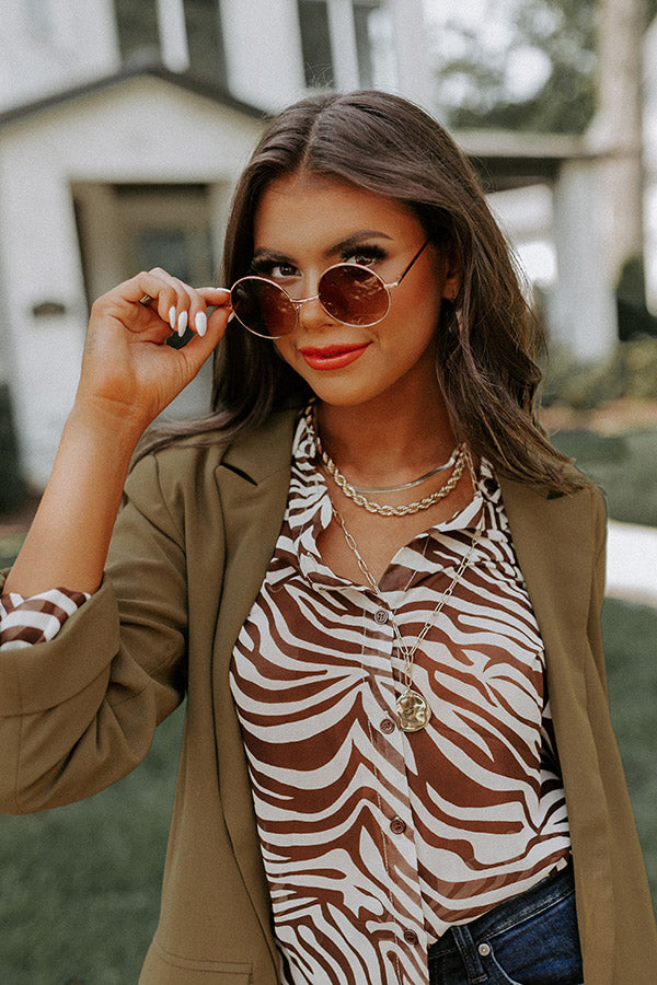 Around We Go Sunnies in Brown