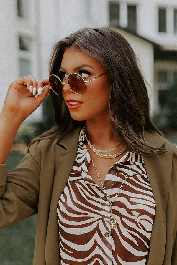 Around We Go Sunnies in Brown