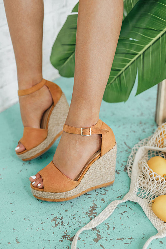 Miami Beach Wedge in Camel