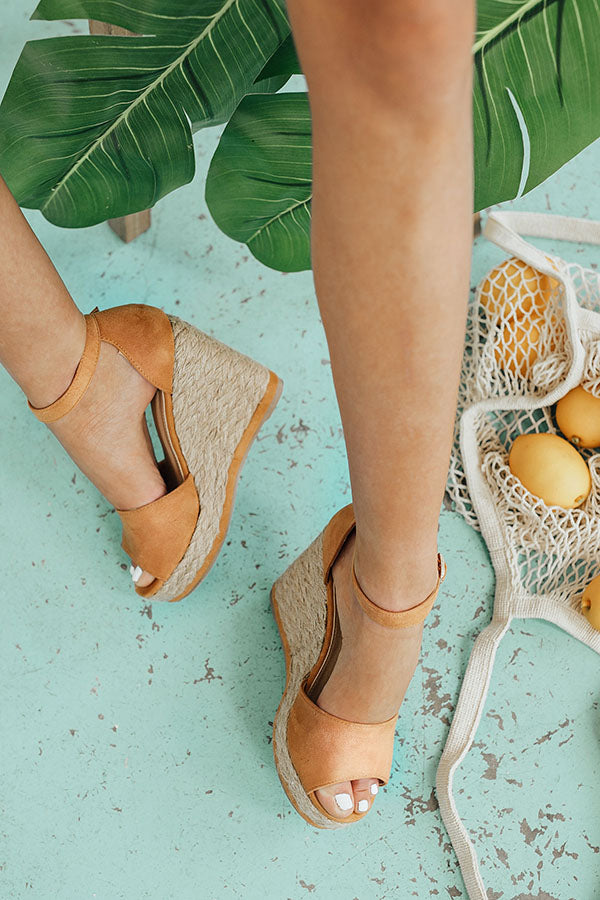 Miami Beach Wedge in Camel