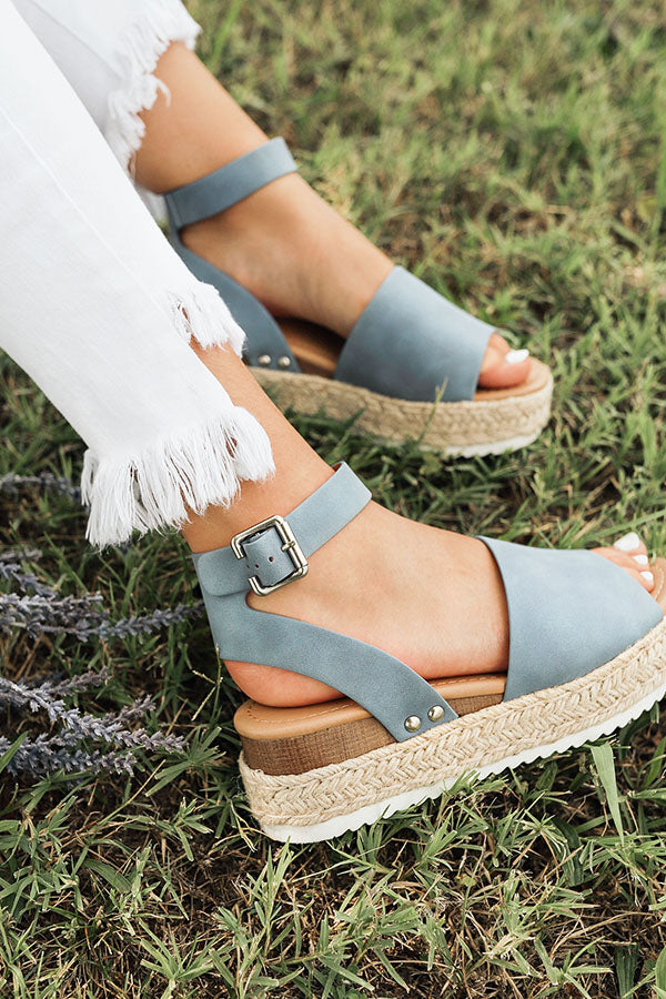 The Brighton Espadrille in Airy Blue