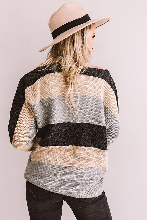 Rocky Mountain Retreat Tunic Sweater In Black
