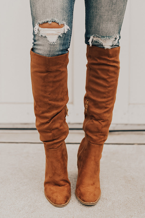 The Lynn Knee High Boot In Cinnamon