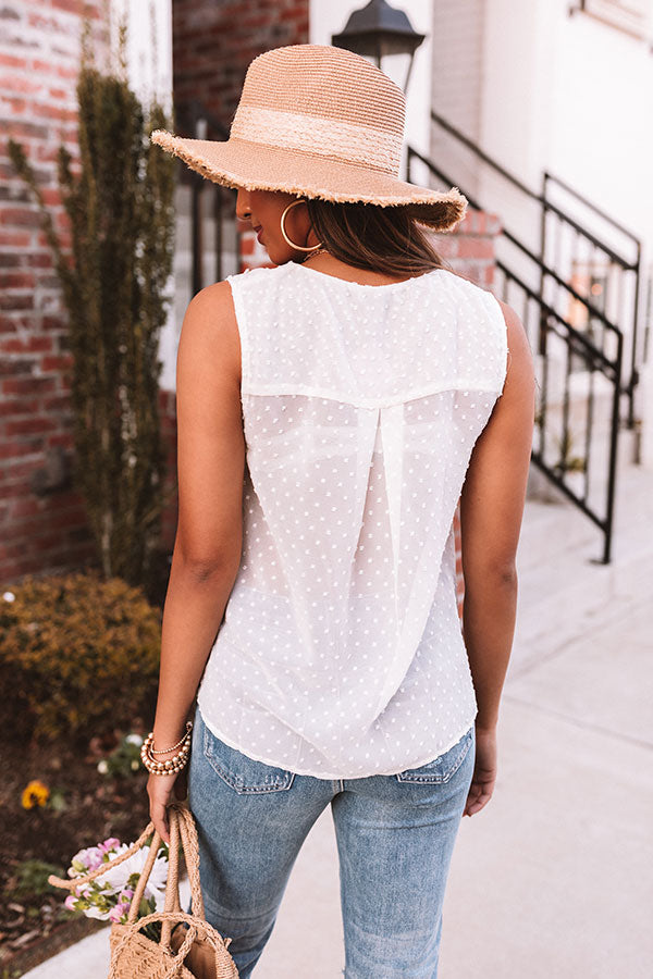 Mykonos Meet up Ruffle Top In Cream