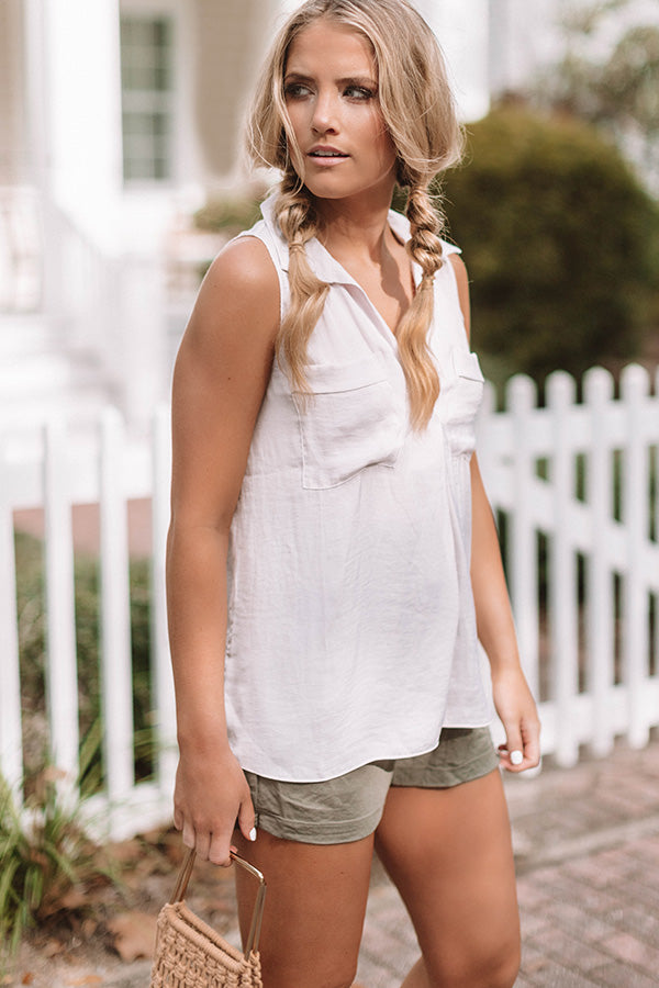Lattes In Laguna Shift Top in Light Pink