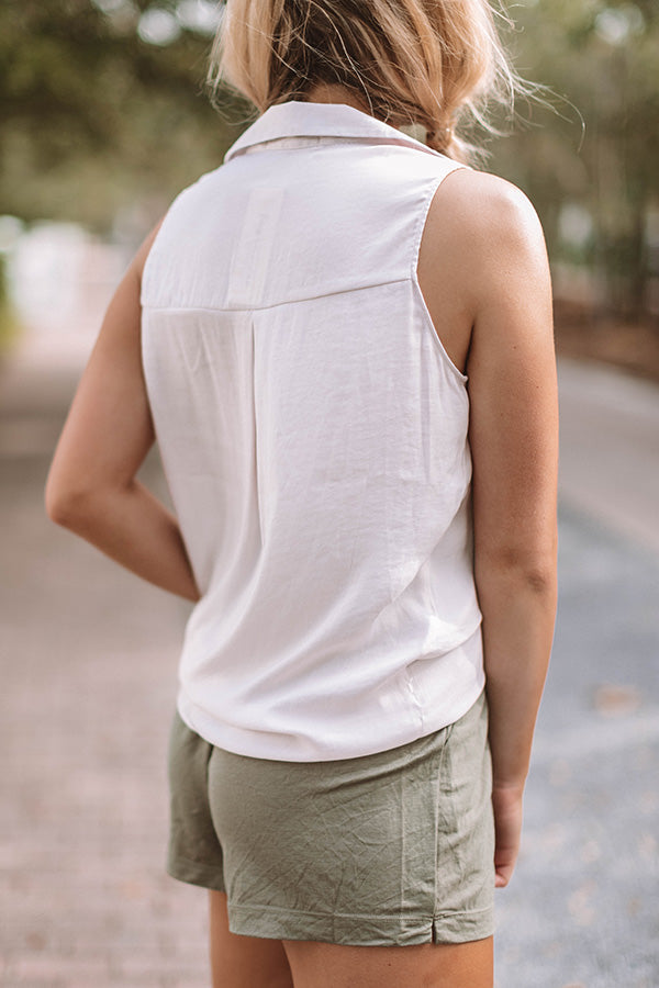 Lattes In Laguna Shift Top in Light Pink