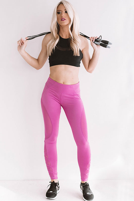 Hustle And Glow High Waist Mesh Legging
