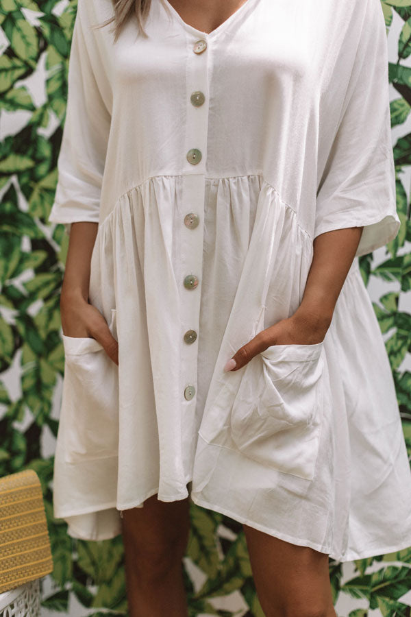 Sweet Summertime Babydoll Tunic In White
