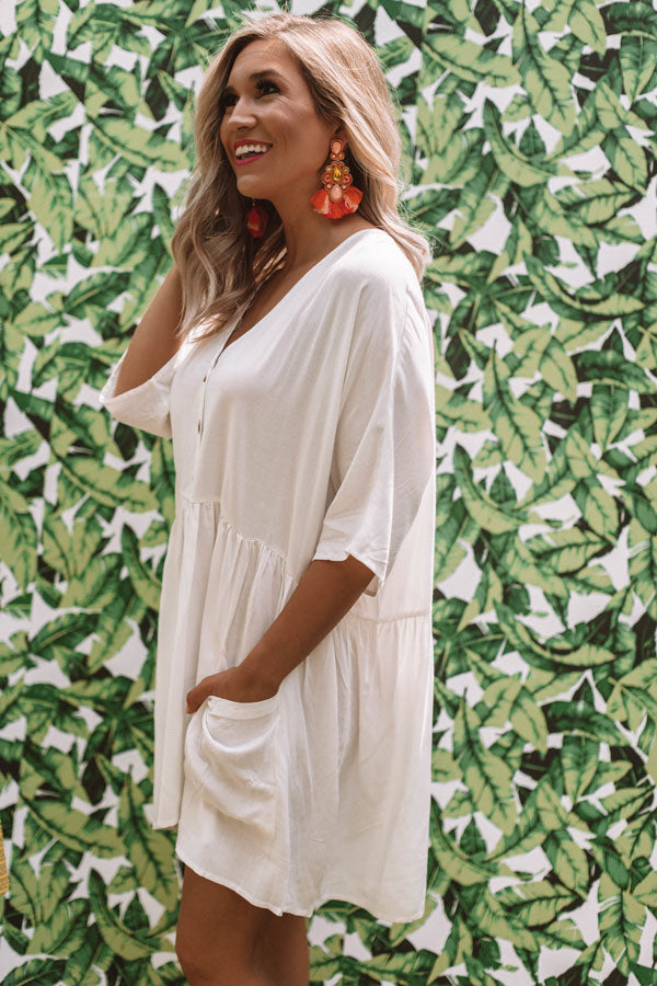 Sweet Summertime Babydoll Tunic In White