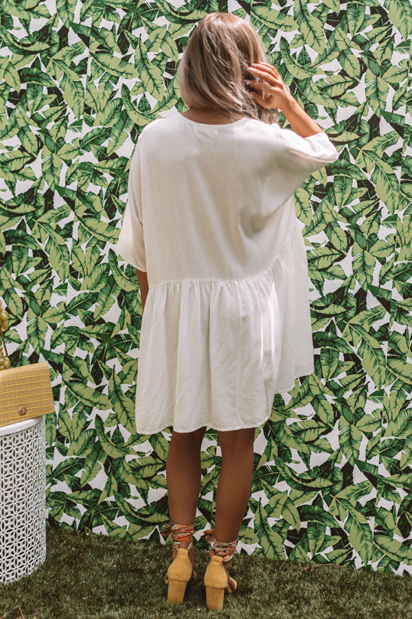 Sweet Summertime Babydoll Tunic In White