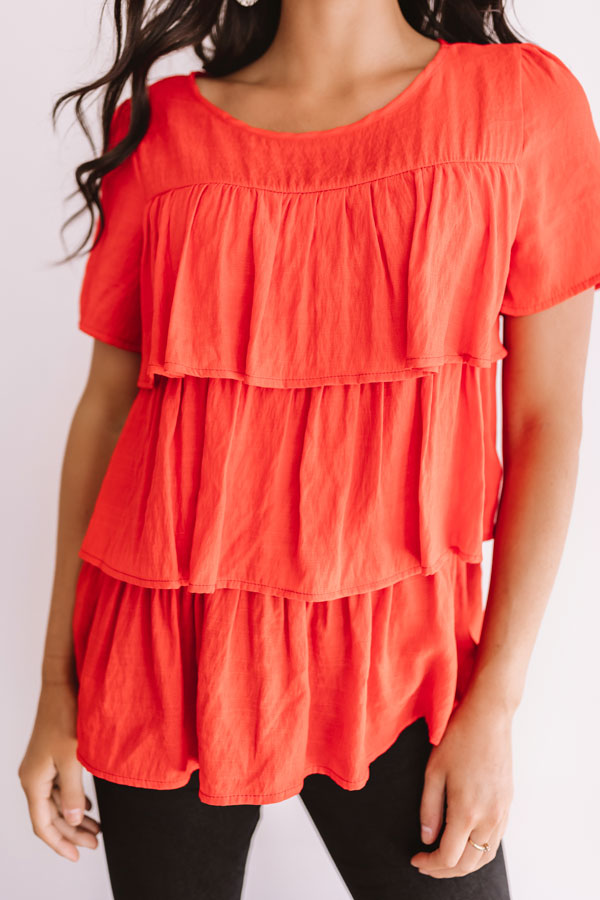 Trip to Tuscany Shift Top in Red