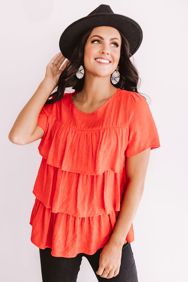 Trip to Tuscany Shift Top in Red