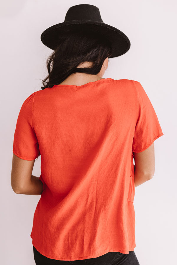 Trip to Tuscany Shift Top in Red