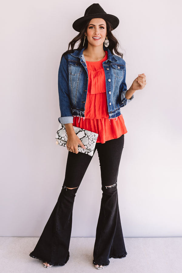 Trip to Tuscany Shift Top in Red