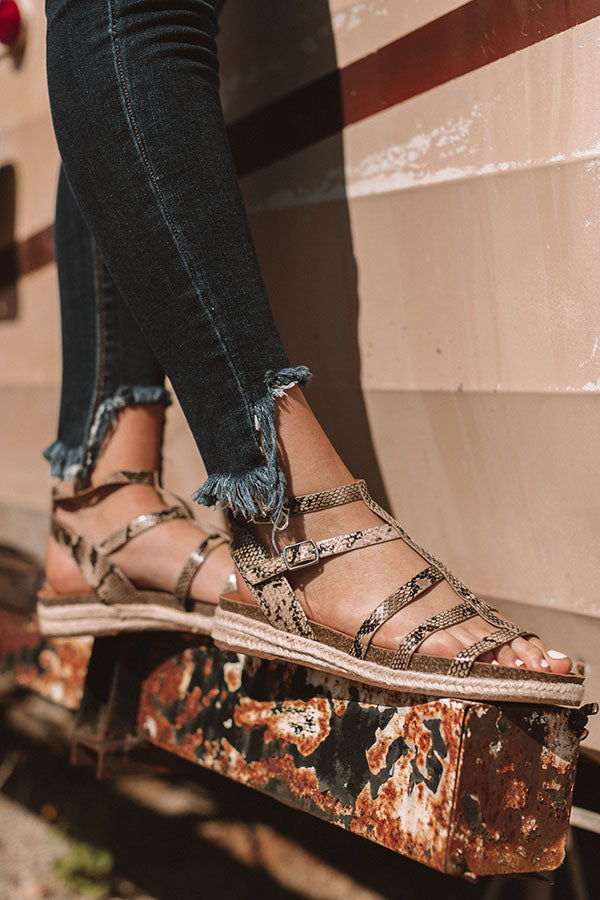 The Annalise Snake Print Sandal