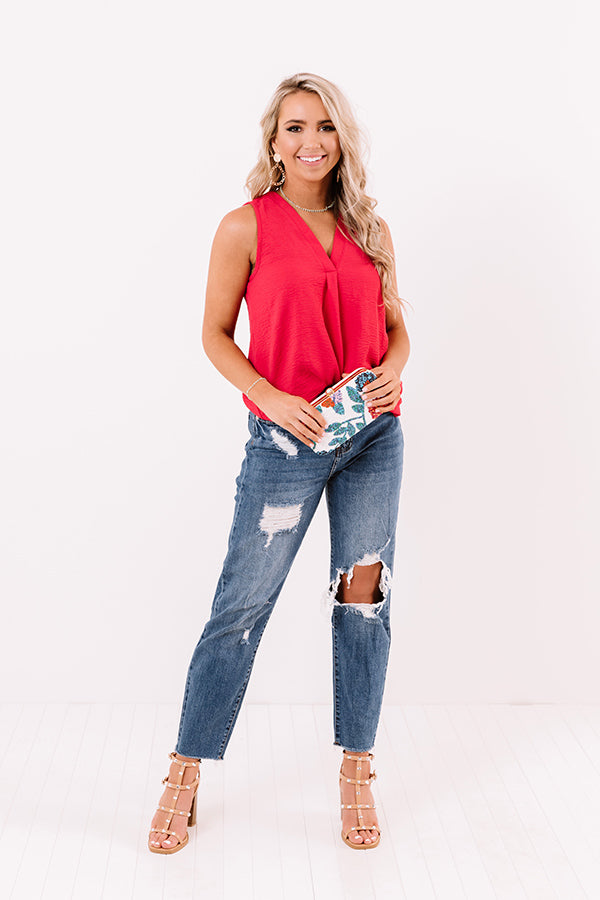 Under The Boardwalk Shift Tank In Raspberry