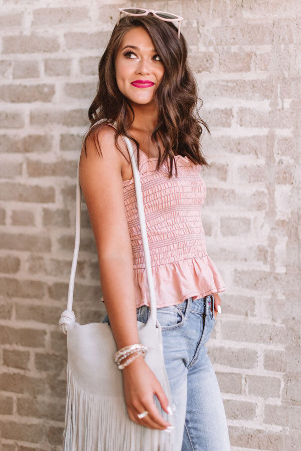 Capri Coastline Smocked Tank