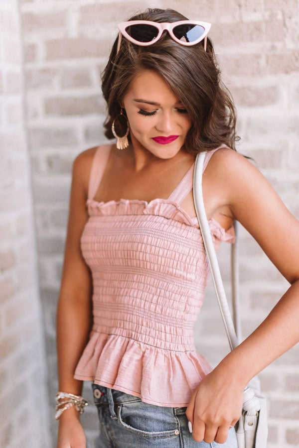 Capri Coastline Smocked Tank