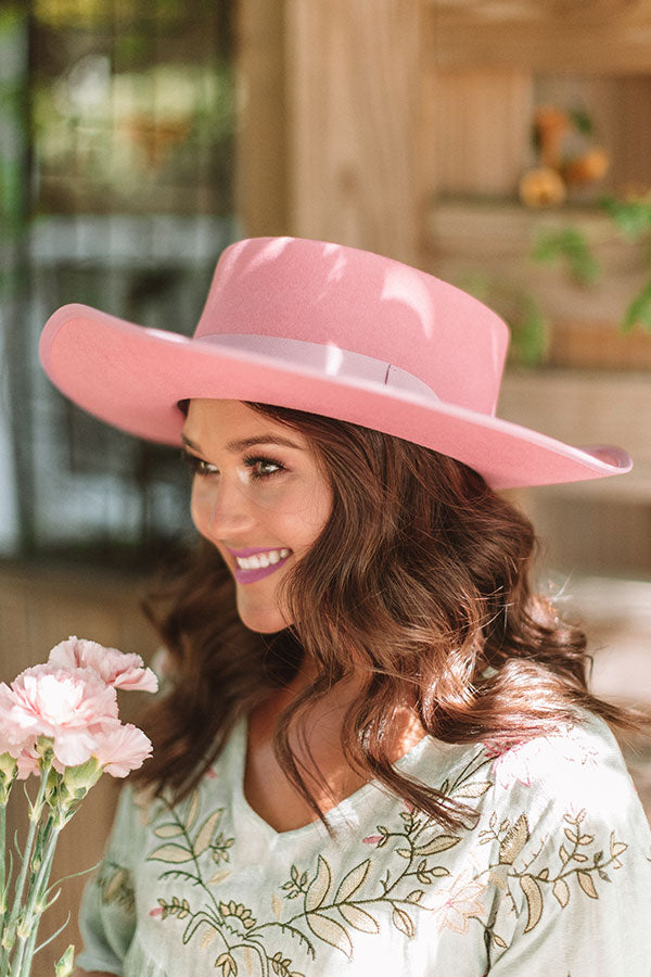 Plans In Paris Wool Hat In Pink