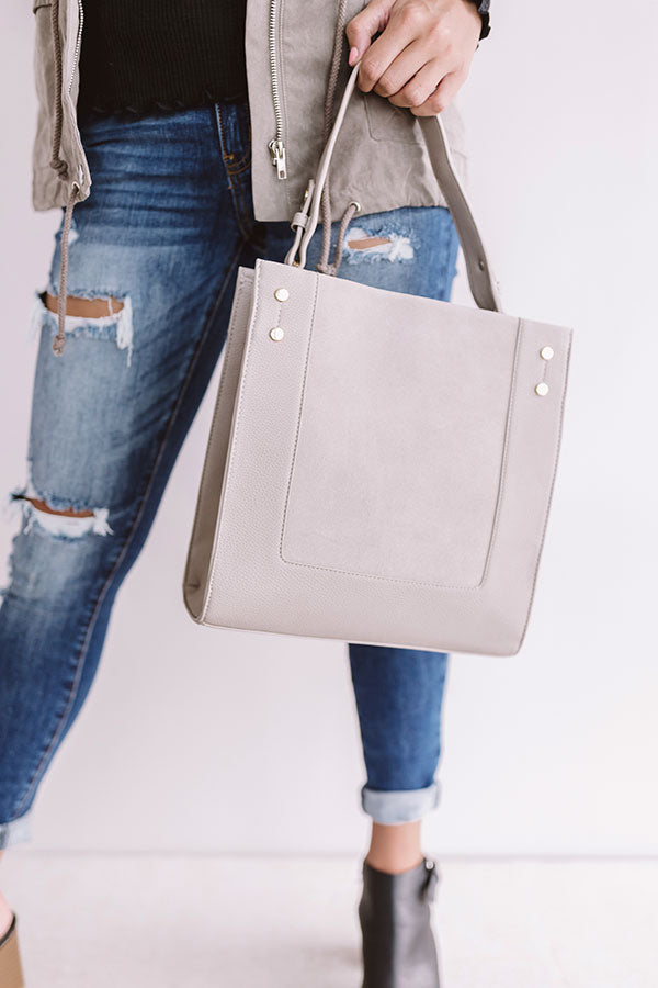 Jetset To Italy Tote in Light Taupe