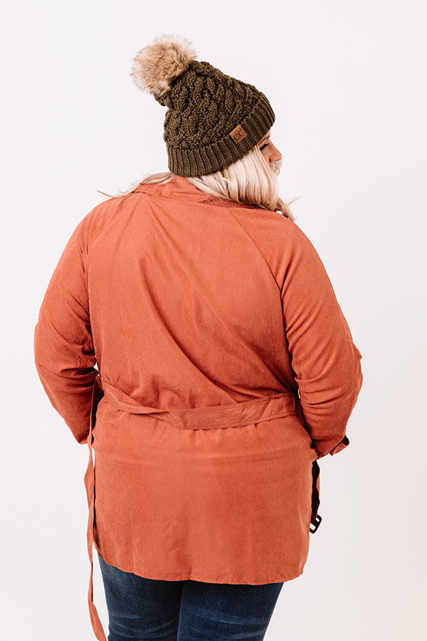 Manhattan Breeze Light Weight Jacket In Rust Curves