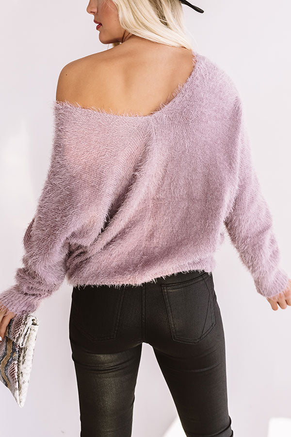 Cuddles In Cali Ultra Soft Sweater In Lavender