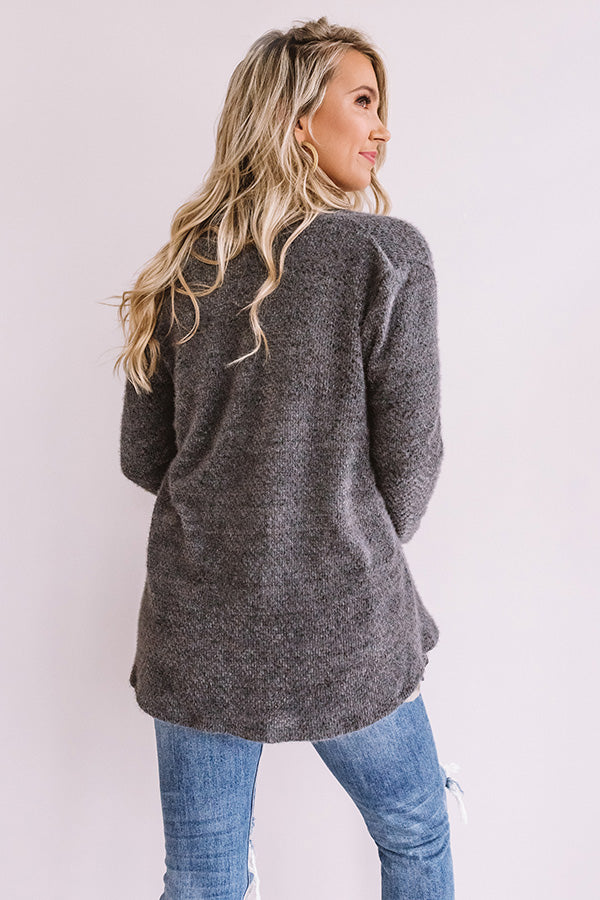 Central Park Sway Cardigan In Dark Grey