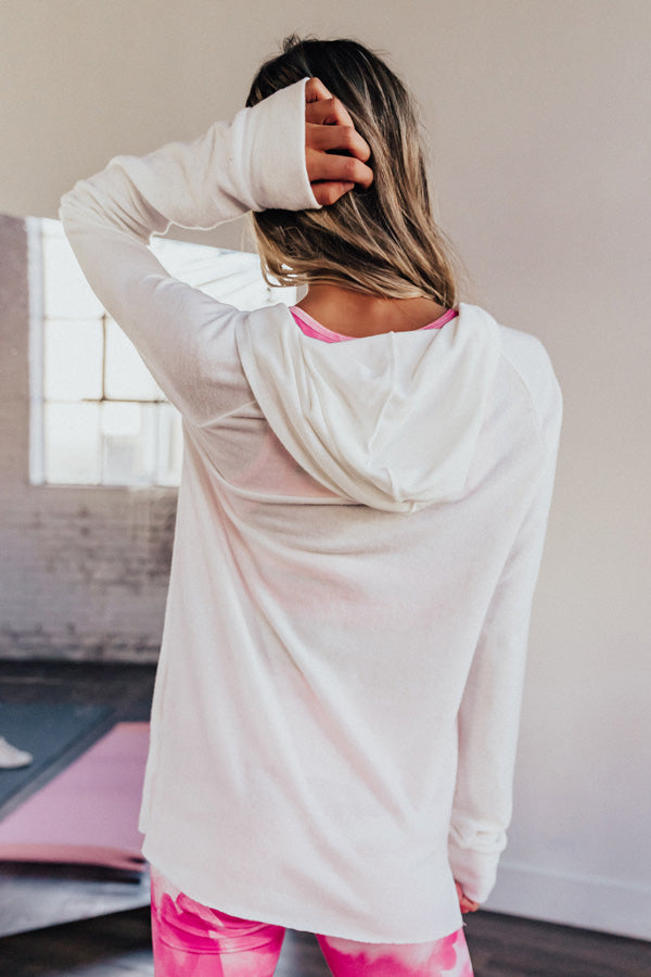 Cappuccino Run Hoodie In White