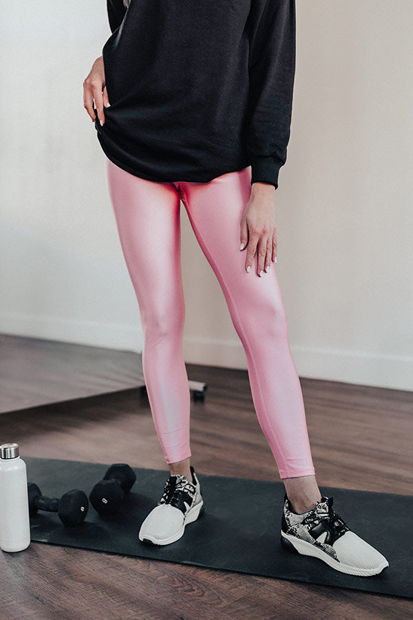 Think Happy Thoughts High Waist Legging in Pink