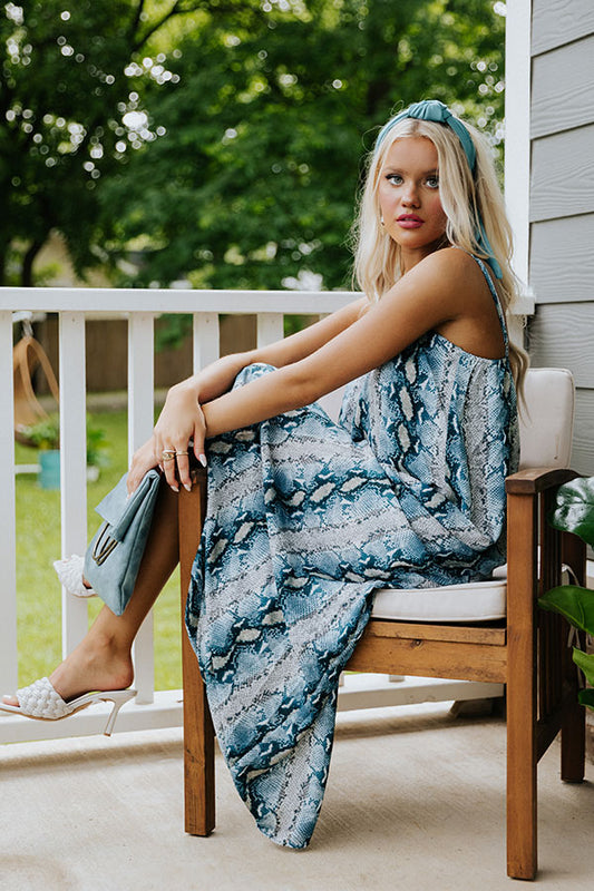 Playa Del Perfection Snake Print Maxi