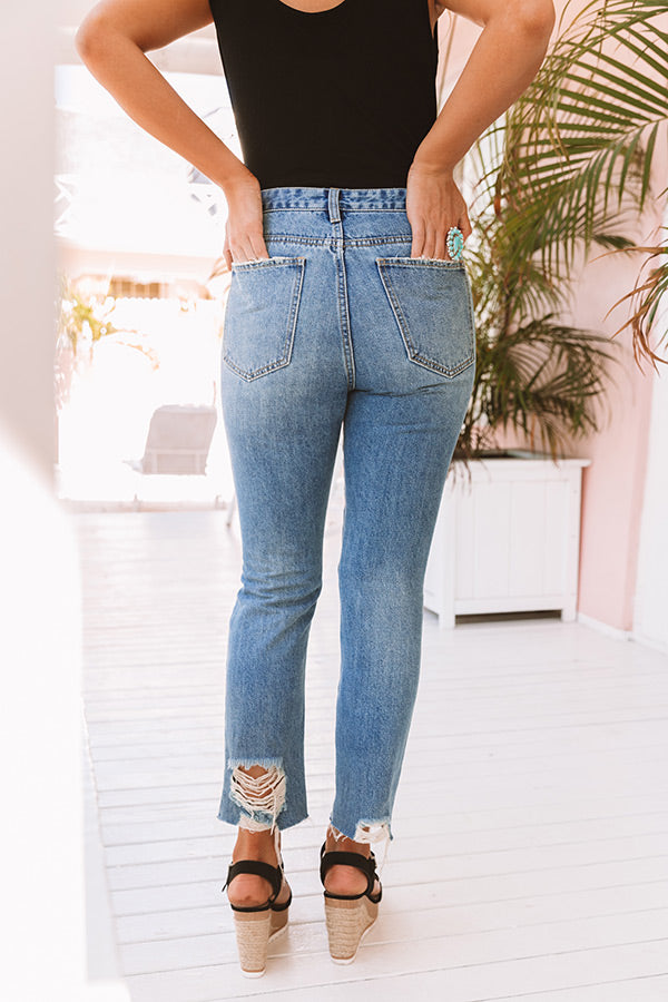 The Turner High Waist Distressed Relaxed Skinny in Medium Wash