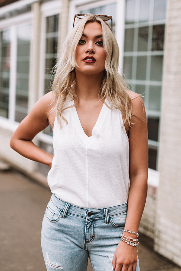 Pure Sunlight Shift Tank In White