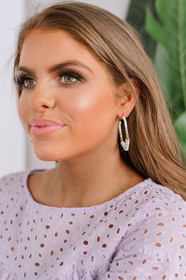 Love Island Earrings In Ivory