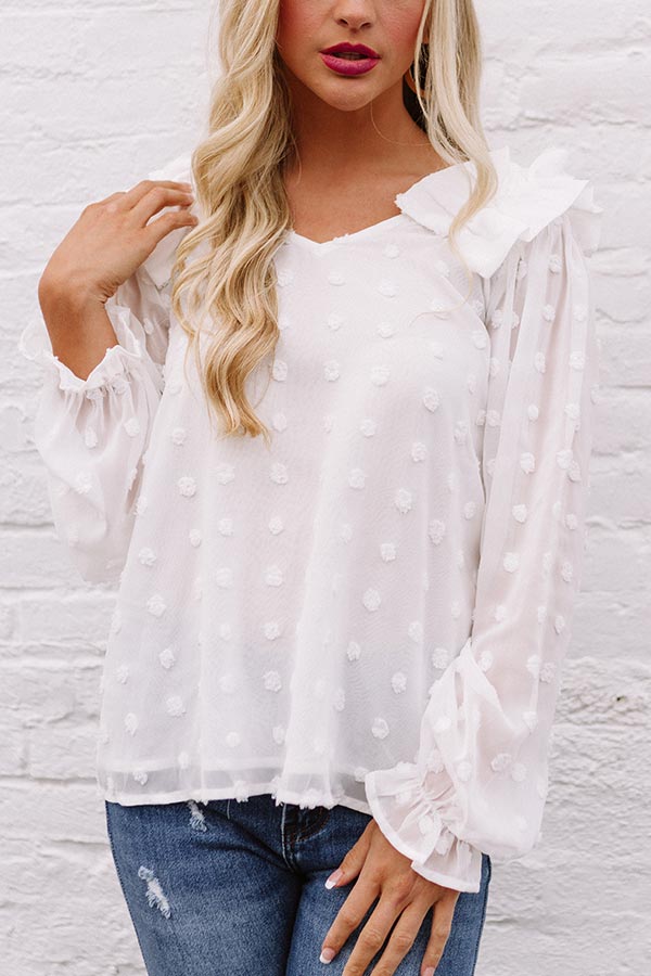 Romantic In Rome Shift Top In White