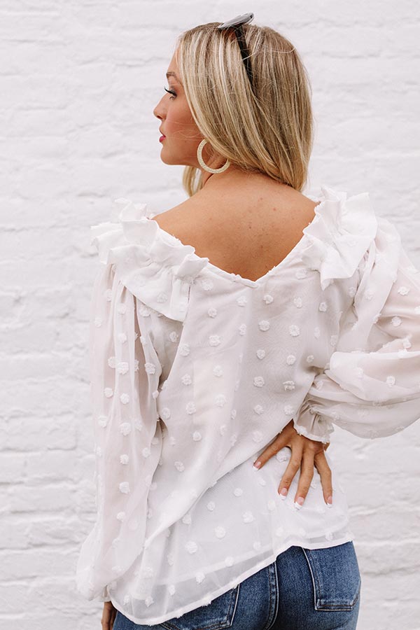Romantic In Rome Shift Top In White