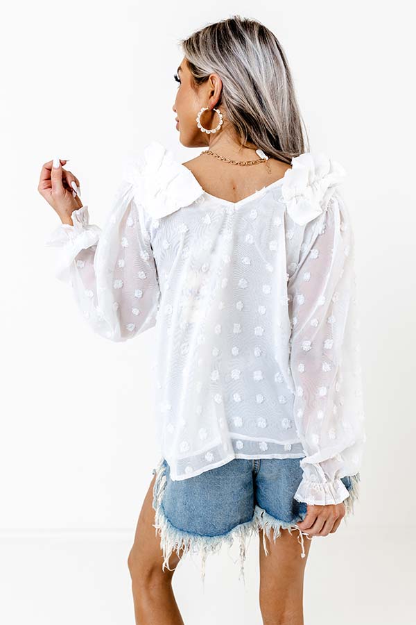 Romantic In Rome Shift Top In White