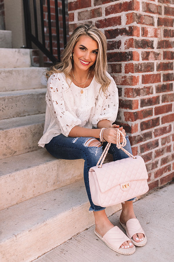 Southern Shores Babydoll Top In White