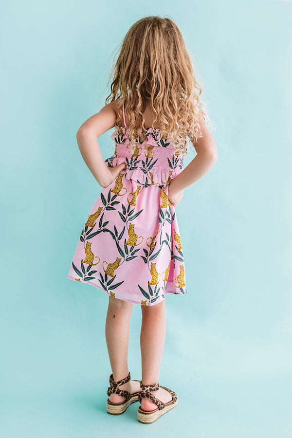 Pools And Palm Trees Children's Smocked Dress