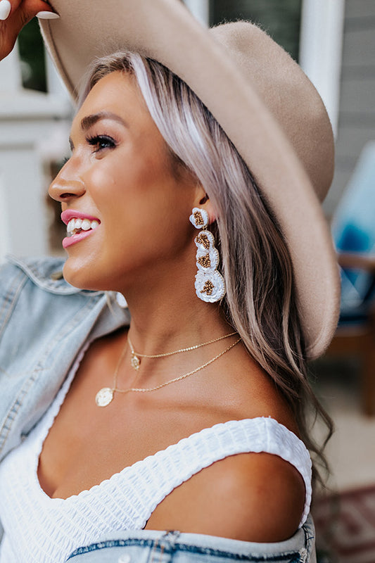 Breezy Blooms Earrings In White