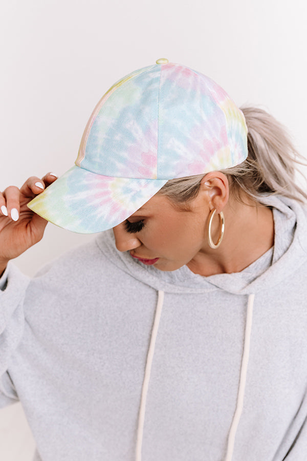 Sunshine State Tie Dye Baseball Cap In Aqua