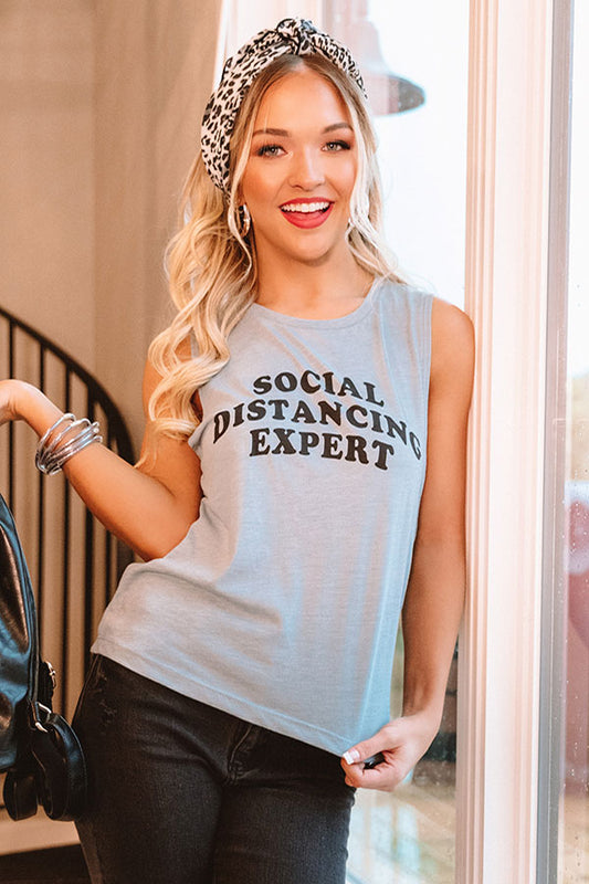Social Distancing Expert Tank In Airy Blue