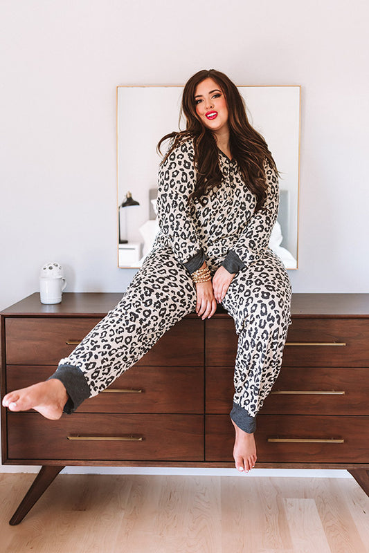 Cozier Now Leopard Top In Cream Curves