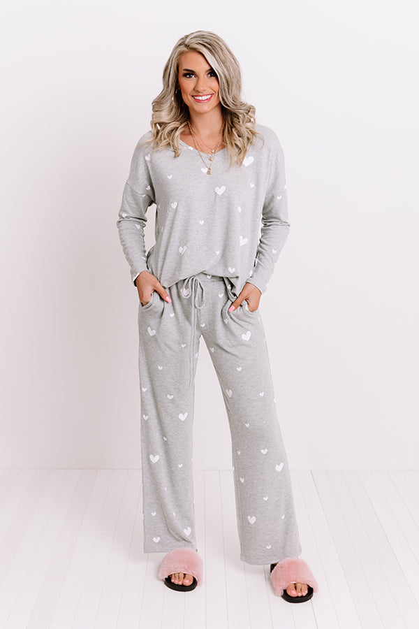 Heart Rush Shift Top In Grey