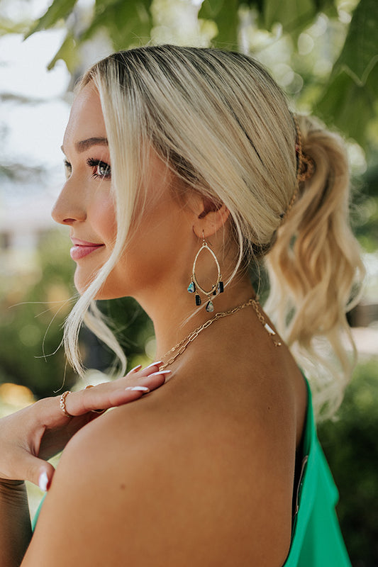 Late Night In Laguna Earrings In Faux Abalone Shell