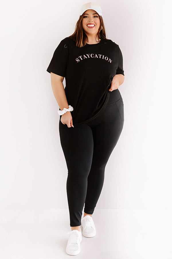 Power Hour High Waist Active Leggings in Black Curves